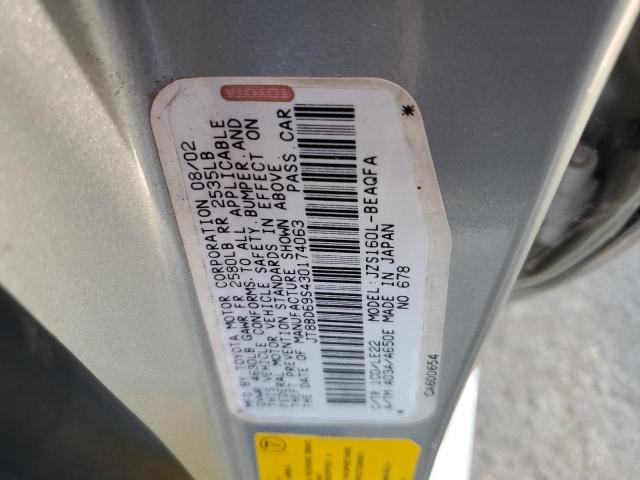 Photo 10 from auction – 2003 LEXUS GS 300 with VIN JT8BD69S430174063