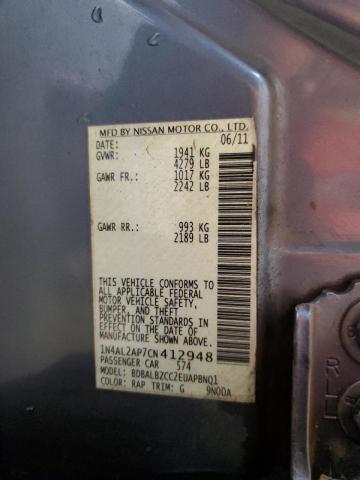 Photo 10 from auction – 2012 NISSAN ALTIMA BAS with VIN 1N4AL2AP7CN412948
