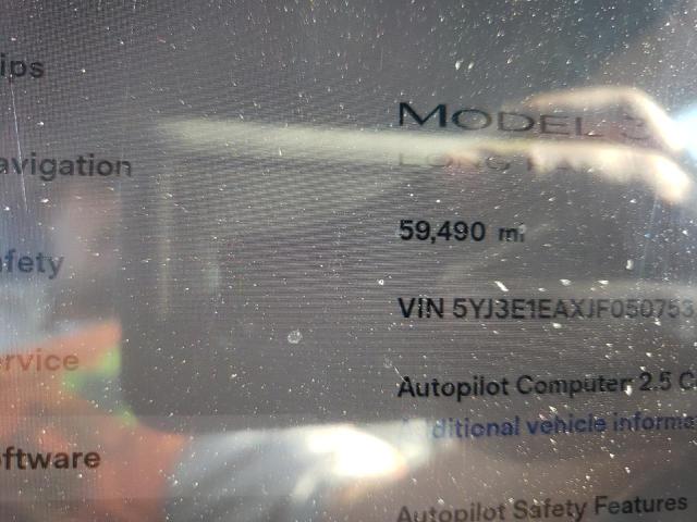 Photo 8 from auction – 2018 TESLA MODEL 3 with VIN 5YJ3E1EAXJF050753