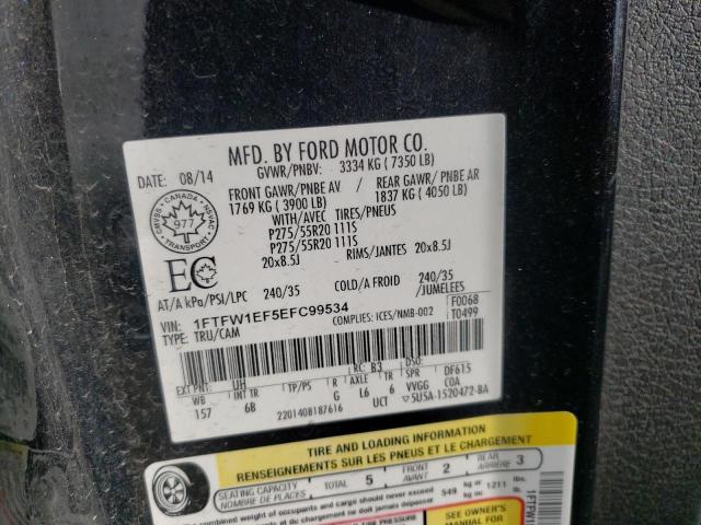 Photo 10 from auction – 2014 FORD F150 SUPER with VIN 1FTFW1EF5EFC99534