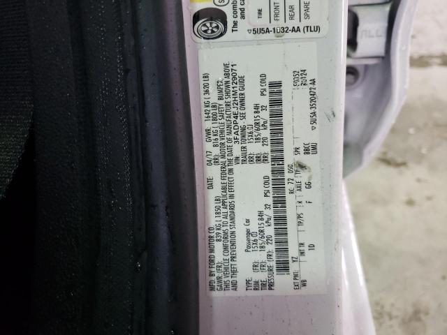 Photo 10 from auction – 2017 FORD FIESTA SE with VIN 3FADP4EJ2HM129071