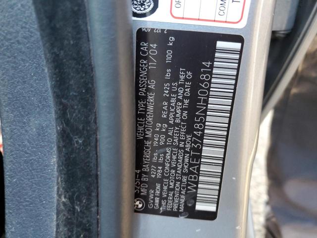 Photo 10 from auction – 2005 BMW 325 I with VIN WBAET37485NH06814