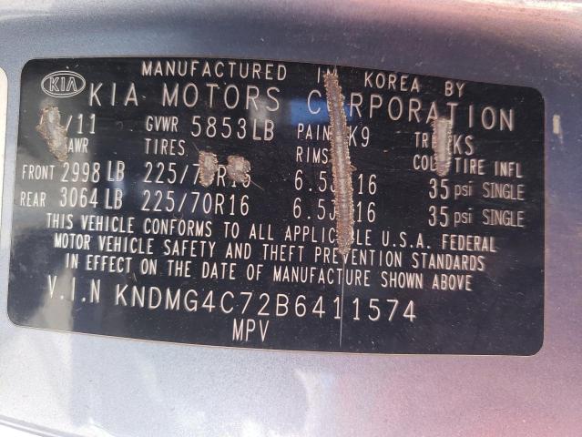 Photo 10 from auction – 2011 KIA SEDONA LX with VIN KNDMG4C72B6411574