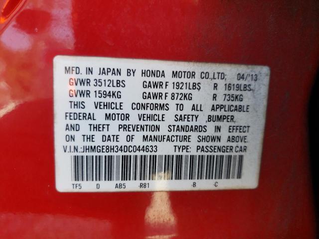 Photo 10 from auction – 2013 HONDA FIT with VIN JHMGE8H34DC044633