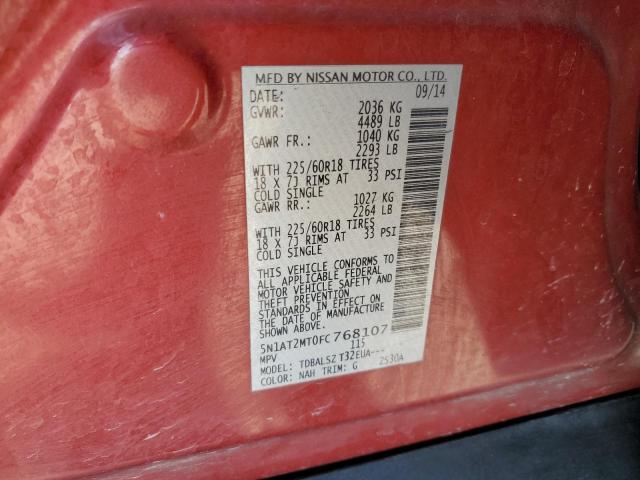 Photo 10 from auction – 2015 NISSAN ROGUE S with VIN 5N1AT2MT0FC768107