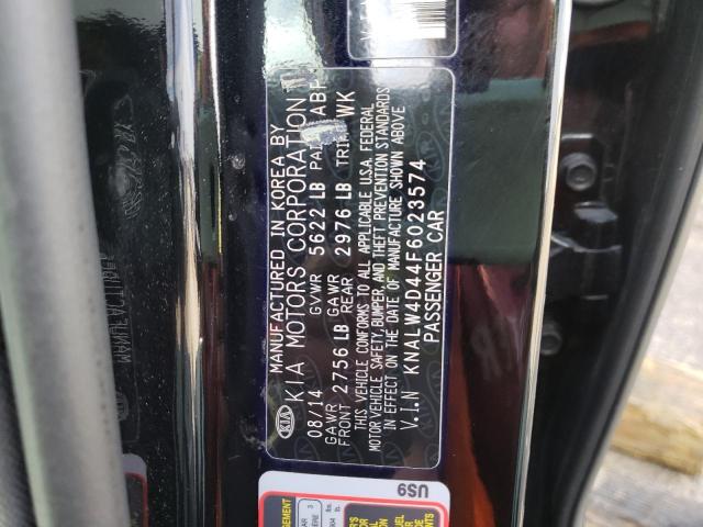 Photo 10 from auction – 2015 KIA K900 with VIN KNALW4D44F6023574