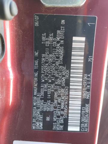 Photo 10 from auction – 2007 TOYOTA TUNDRA DOU with VIN 5TFRV54147X018043