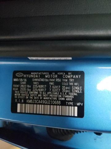 Photo 10 from auction – 2016 HYUNDAI TUCSON LIM with VIN KM8J3CA49GU210688