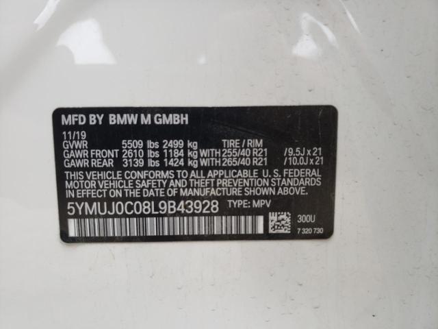 Photo 10 from auction – 2020 BMW X4 M COMPE with VIN 5YMUJ0C08L9B43928