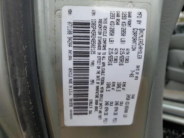 Zdjęcie 10 z aukcji – 2004 DODGE CARAVAN SX z VIN 1D8GP45R24B502125