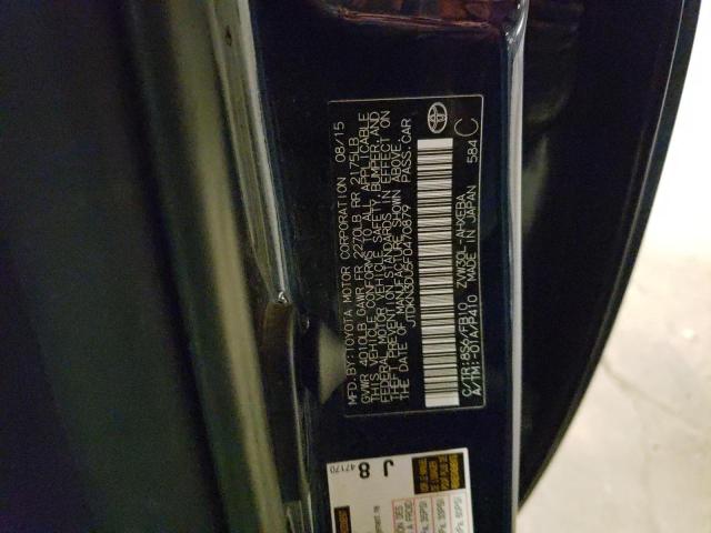 Photo 10 from auction – 2015 TOYOTA PRIUS with VIN JTDKN3DU5F0470879