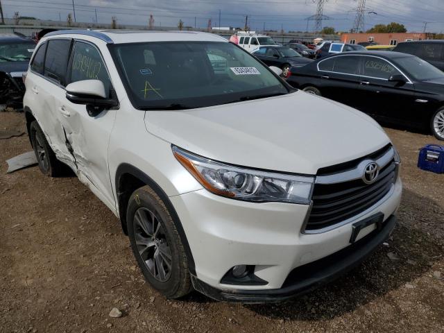 TOYOTA HIGHLANDER 2016 with VIN 5TDJKRFH8GS354212 - Photo from auction
