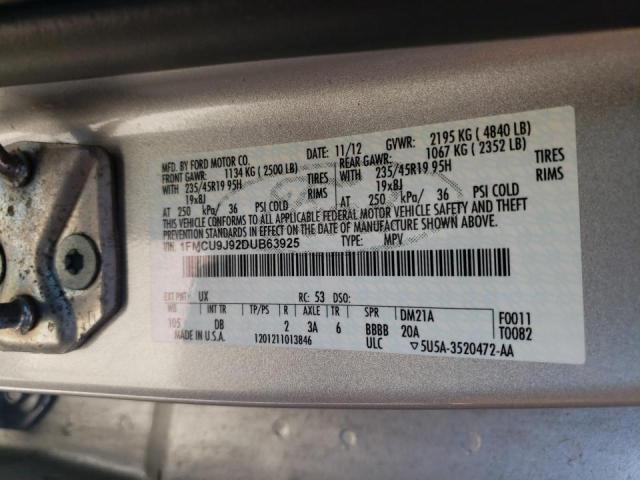 Photo 10 from auction – 2013 FORD ESCAPE TIT with VIN 1FMCU9J92DUB63925