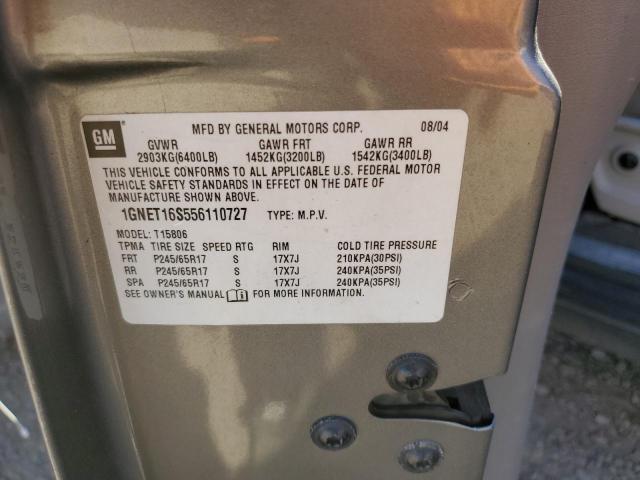 Photo 10 from auction – 2005 CHEVROLET TRAILBLAZE with VIN 1GNET16S556110727