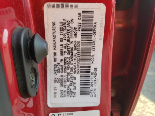 Photo 10 from auction – 2006 TOYOTA COROLLA CE with VIN 1NXBR30E16Z692326