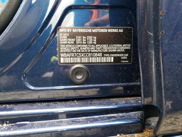 Photo 10 from auction – 2012 BMW 535 I with VIN WBAFR7C5XCC810848