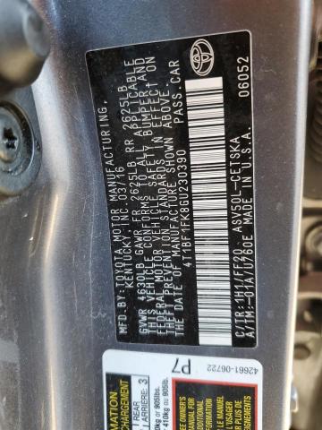 Photo 10 from auction – 2016 TOYOTA CAMRY LE with VIN 4T1BF1FK8GU230390