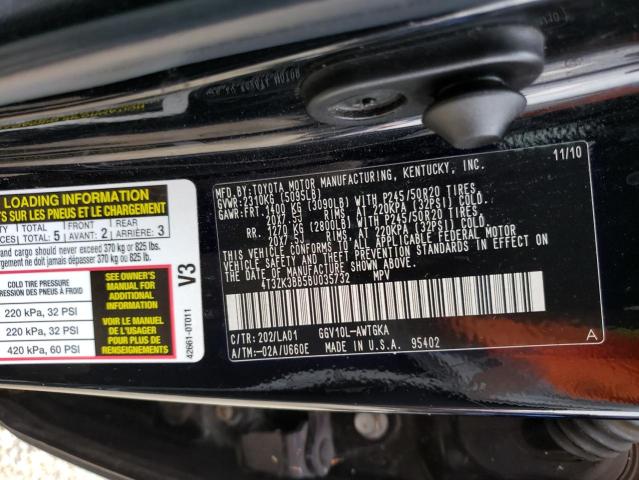 Photo 10 from auction – 2011 TOYOTA VENZA with VIN 4T3ZK3BB5BU035732