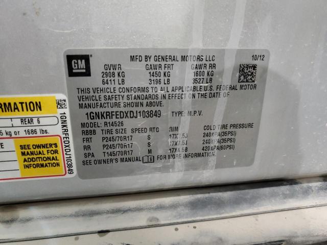 Photo 10 from auction – 2013 CHEVROLET TRAVERSE L with VIN 1GNKRFEDXDJ103849