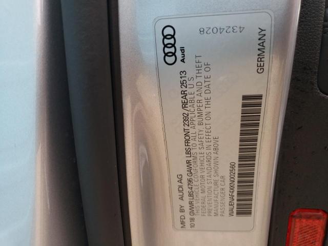 Photo 10 from auction – 2019 AUDI A4 PREMIUM with VIN WAUENAF4XKN002560