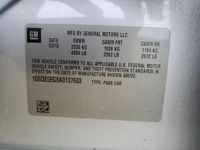 Photo 10 from auction – 2010 CADILLAC CTS LUXURY with VIN 1G6DE5EG8A0137603