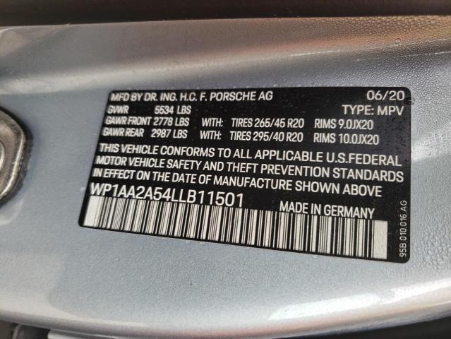 Photo 10 from auction – 2020 PORSCHE MACAN with VIN WP1AA2A54LLB11501