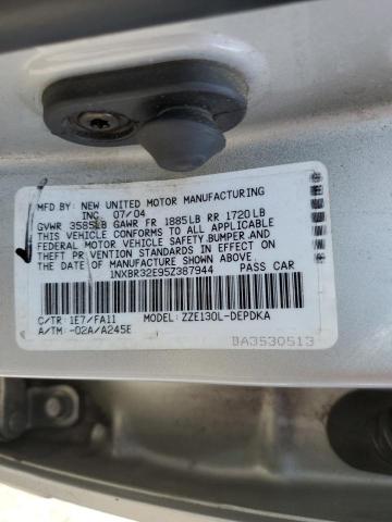 Photo 10 from auction – 2005 TOYOTA COROLLA CE with VIN 1NXBR32E95Z387944