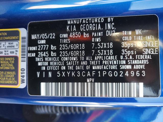 Photo 10 from auction – 2023 KIA SPORTAGE E with VIN 5XYK3CAF1PG024963