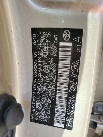 Photo 10 from auction – 2010 TOYOTA PRIUS with VIN JTDKN3DU0A0245097