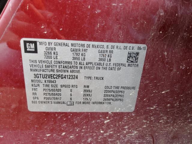 Photo 10 from auction – 2015 GMC SIERRA K15 with VIN 3GTU2VEC2FG412324