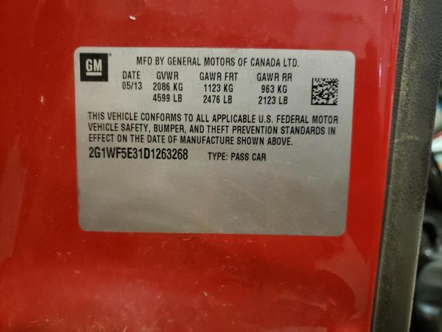 Photo 10 from auction – 2013 CHEVROLET IMPALA LS with VIN 2G1WF5E31D1263268