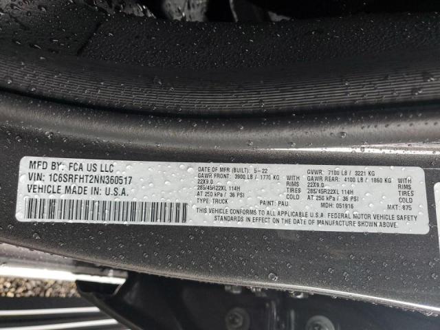 Photo 10 from auction – 2022 RAM 1500 LIMIT with VIN 1C6SRFHT2NN360517