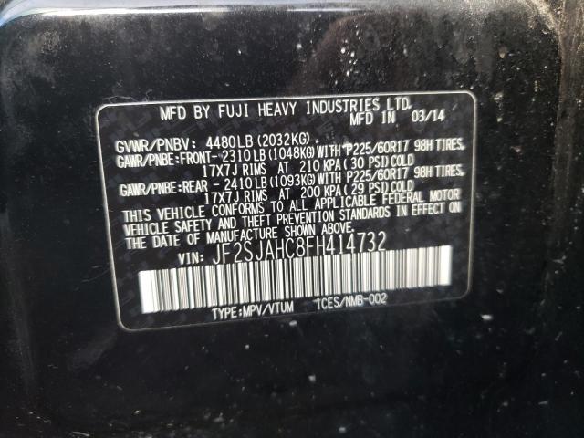 Photo 10 from auction – 2015 SUBARU FORESTER 2 with VIN JF2SJAHC8FH414732