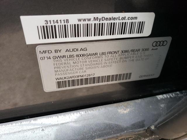 Photo 10 from auction – 2015 AUDI S8 QUATTRO with VIN WAUK2AFD3FN012817