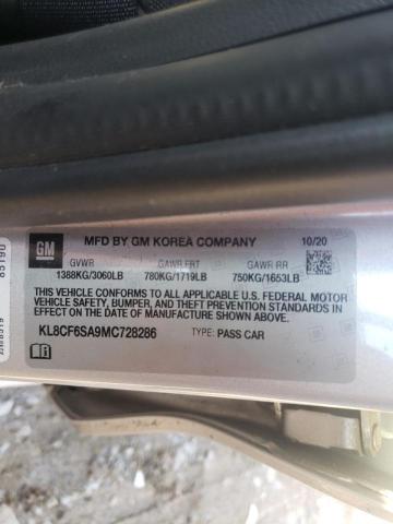 Photo 10 from auction – 2021 CHEVROLET SPARK 2LT with VIN KL8CF6SA9MC728286