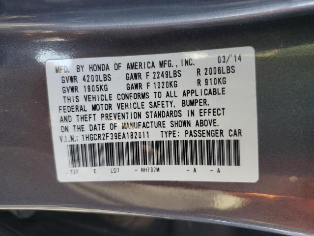 Photo 10 from auction – 2014 HONDA ACCORD LX with VIN 1HGCR2F39EA182011