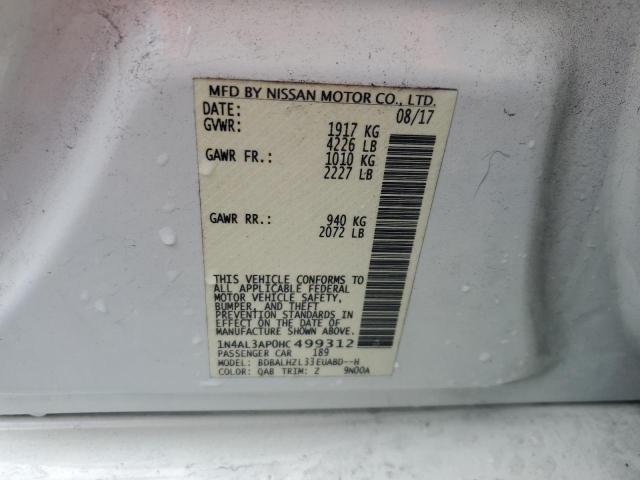 Photo 10 from auction – 2017 NISSAN ALTIMA 2.5 with VIN 1N4AL3AP0HC499312