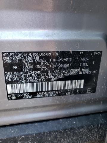 Photo 10 from auction – 2021 TOYOTA RAV4 with VIN JTMG1RFV1MD071435