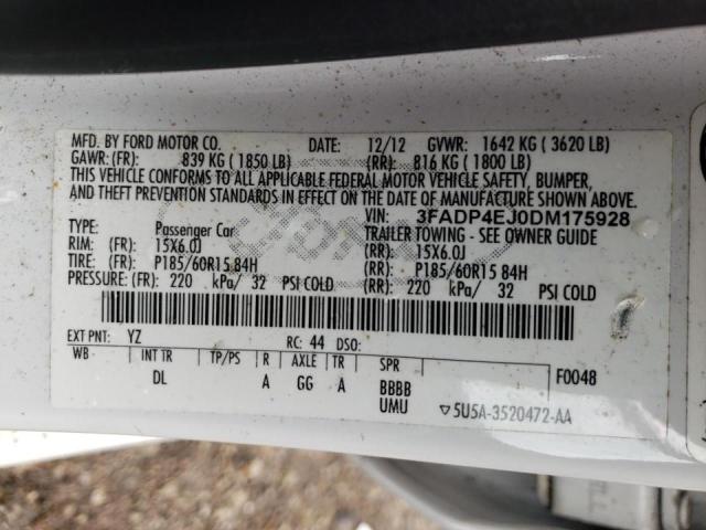 Photo 10 from auction – 2013 FORD FIESTA SE with VIN 3FADP4EJ0DM175928