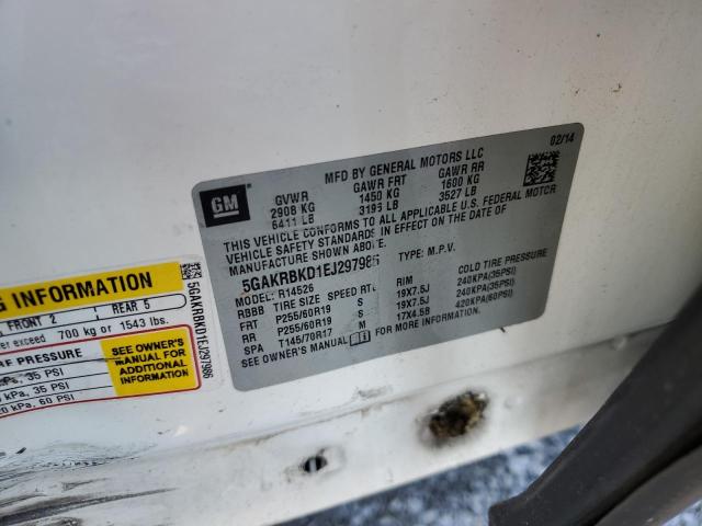 Photo 10 from auction – 2014 BUICK ENCLAVE with VIN 5GAKRBKD1EJ297986