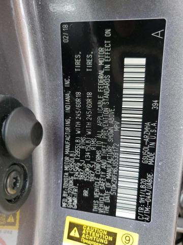 Photo 10 from auction – 2018 TOYOTA HIGHLANDER with VIN 5TDKZRFH6JS539172