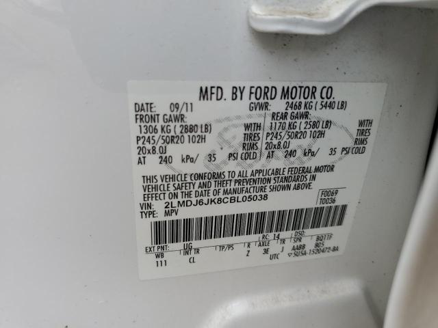 Photo 10 from auction – 2012 LINCOLN MKX with VIN 2LMDJ6JK8CBL05038