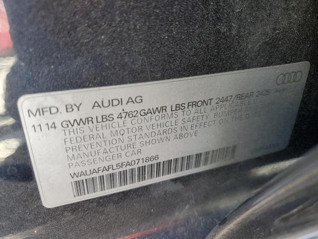 Photo 10 from auction – 2015 AUDI A4 PREMIUM with VIN WAUAFAFL5FA071866