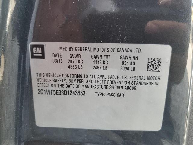 Photo 10 from auction – 2013 CHEVROLET IMPALA LS with VIN 2G1WF5E38D1243633