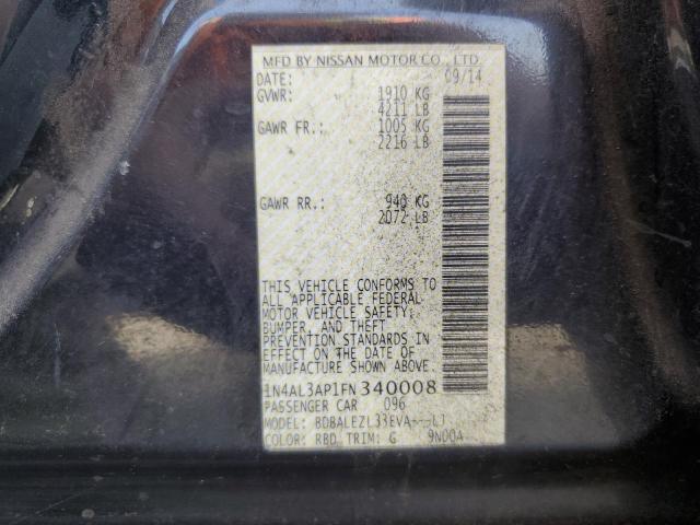 Photo 10 from auction – 2015 NISSAN ALTIMA 2.5 with VIN 1N4AL3AP1FN340008