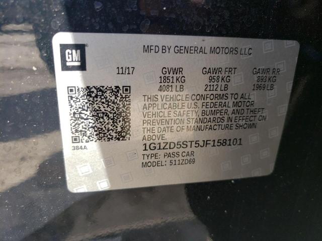 Photo 10 from auction – 2018 CHEVROLET MALIBU LT with VIN 1G1ZD5ST5JF158101