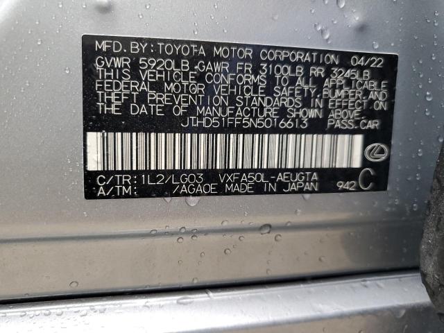 Photo 10 from auction – 2022 LEXUS LS 500 BAS with VIN JTHD51FF5N5016613