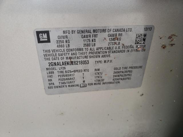Photo 10 from auction – 2014 CHEVROLET EQUINOX LS with VIN 2GNALAEK0E6218053