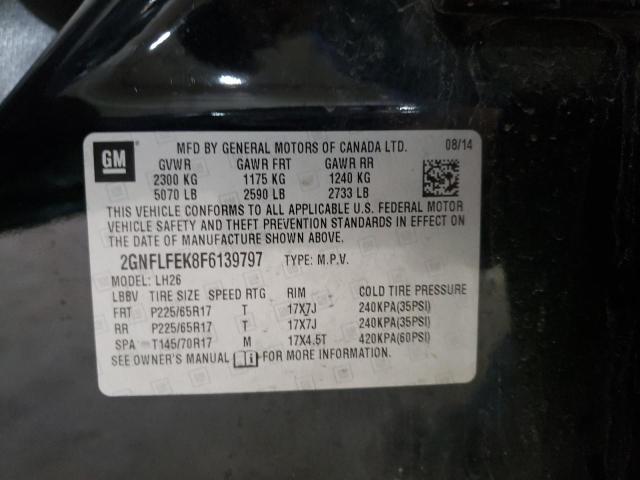 Photo 10 from auction – 2015 CHEVROLET EQUINOX LT with VIN 2GNFLFEK8F6139797