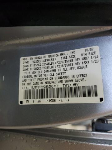 Photo 10 from auction – 2008 ACURA RDX with VIN 5J8TB18228A005713